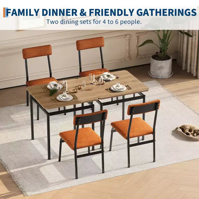 Set tavolo da pranzo industriale per 2, set tavolo da cucina in legno, set mobili da colazione in stile rustico, per sala da pranzo, appartamento, monolocale