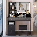 Okak 41IN Tavolo da Trucco con Specchio Extra Large Touch Control, Scrivania da Toilette con Grande Capacità di Archiviazione, Tavolino da Trucco per Camera da Letto, Studio
