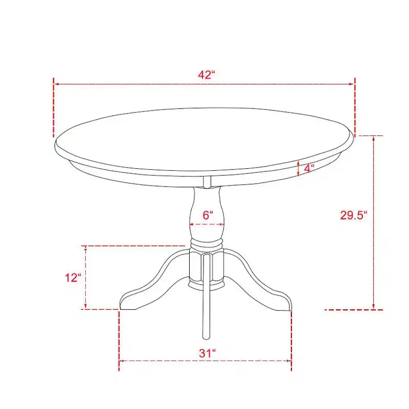 Set da pranzo 5 pezzi con tavolo con piano in legno massello con finitura nera spazzolata e 4 sedie con