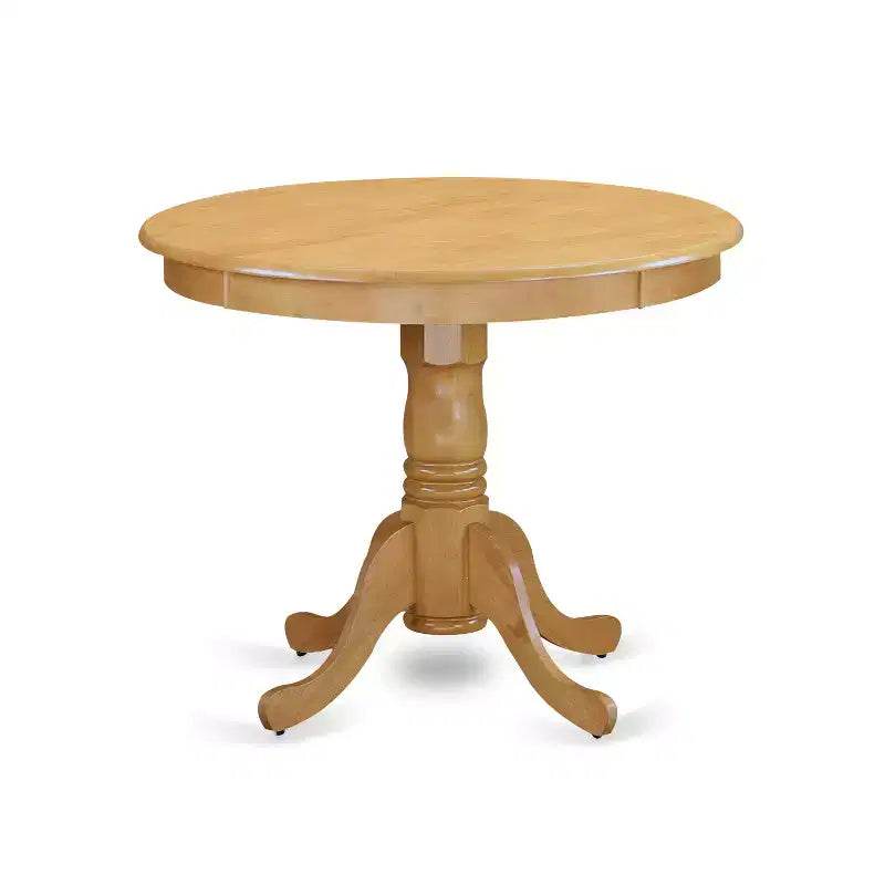 HomeStock 3-Pc Natural Oak Finish Solid Wood Top - Dining Room Set - Seats 4