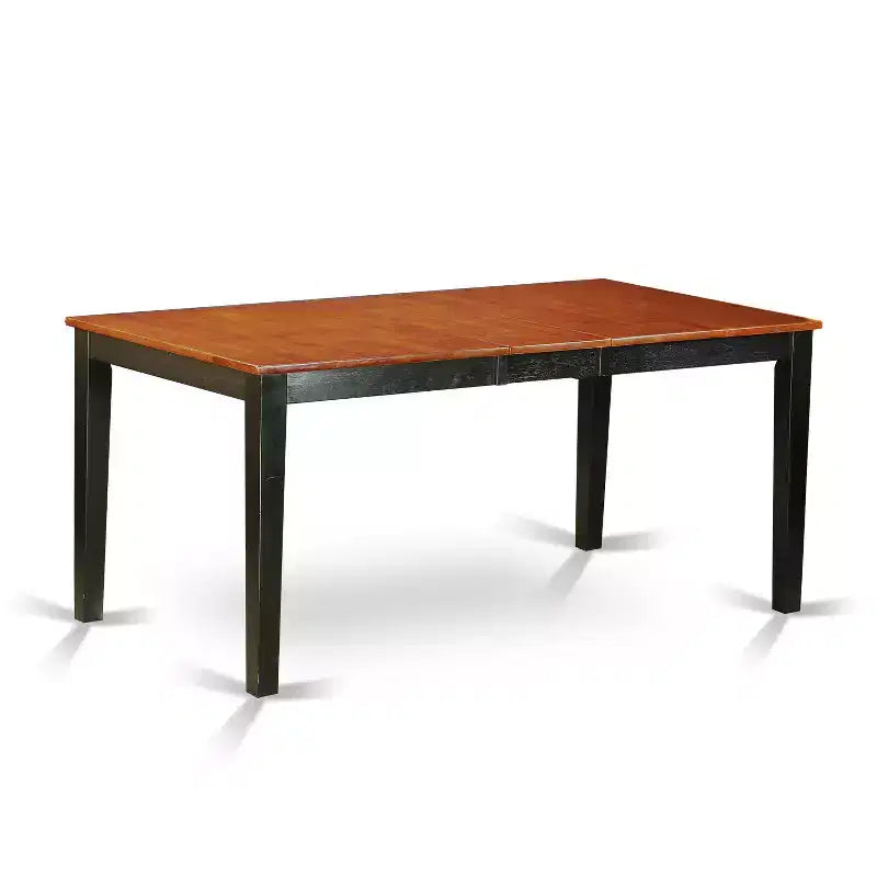 HomeStock 5-Piece Black and Cherry Finish Solid Wood Top Dining Table with 4 Chairs