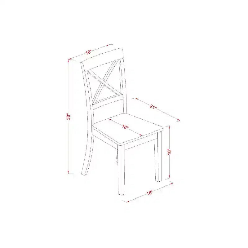 HomeStock Set da pranzo in 5 pezzi, finitura bianco lino, piano in legno massello - Con alette a ribalta - 4 posti