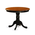 Kitchen Table Set 3pc Round Dinette Set Wood Chairs Black Cherry Finish