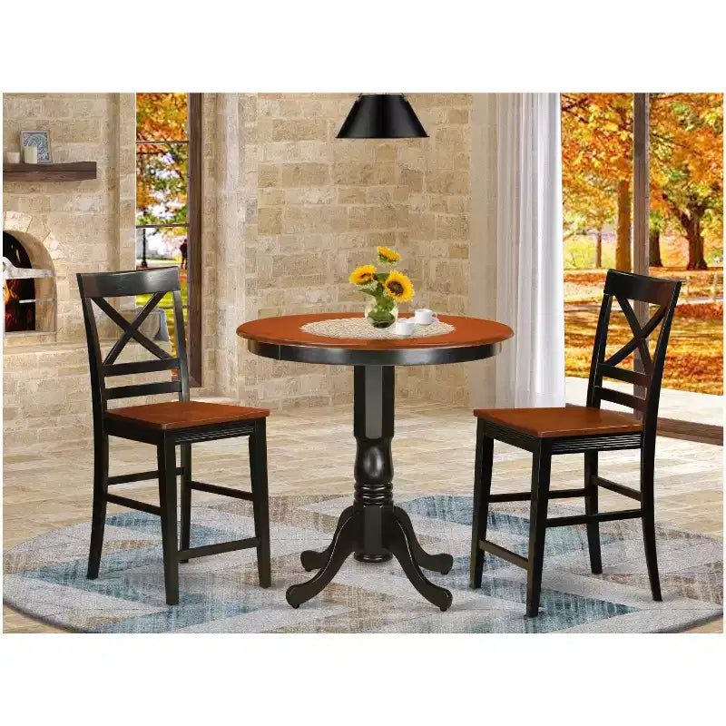 Set da tavolo altezza bancone - Set tavolo e sgabelli da bar per cucina - Design moderno 5 pezzi