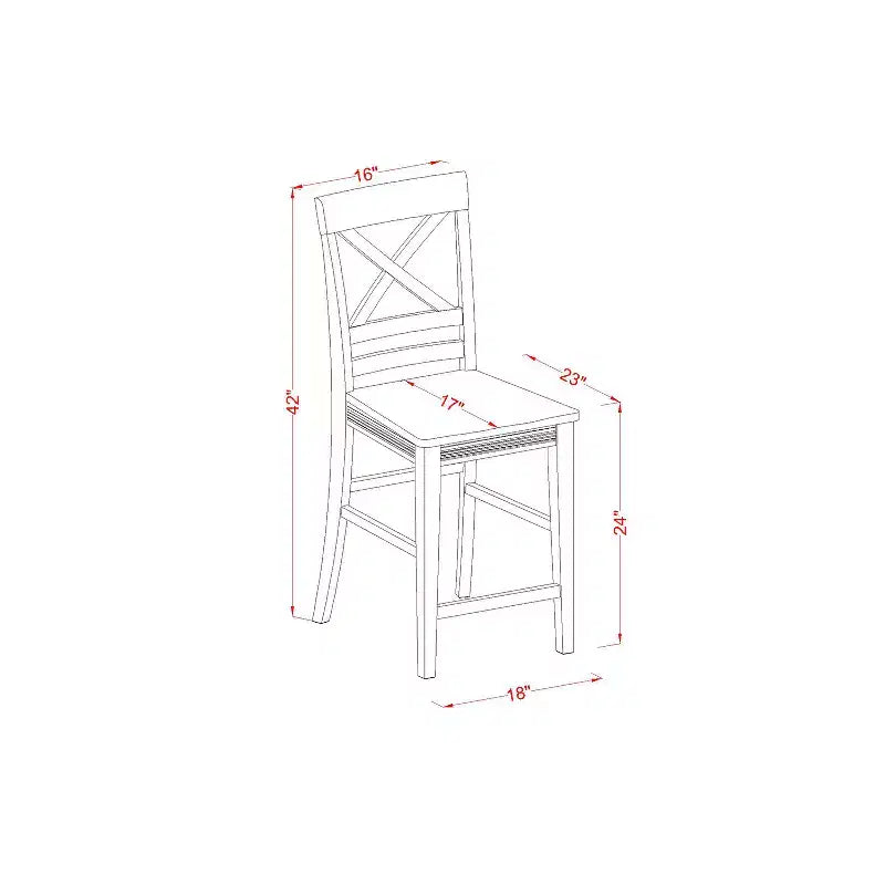 Set da tavolo altezza bancone - Set tavolo e sgabelli da bar per cucina - Design moderno 5 pezzi