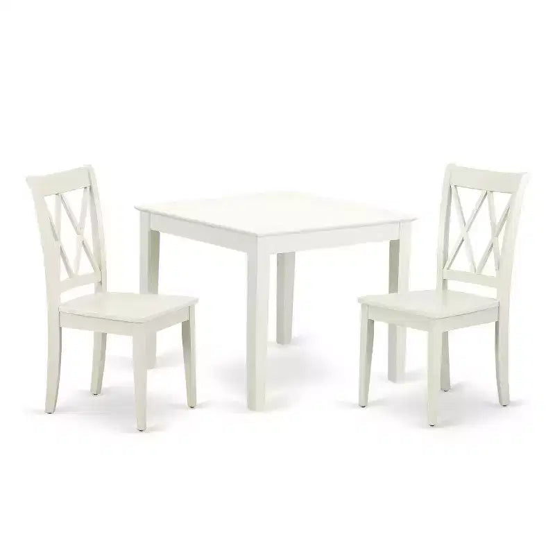 Square Table Set 3-Piece Dining Set - Modern Bistro Table & Chairs
