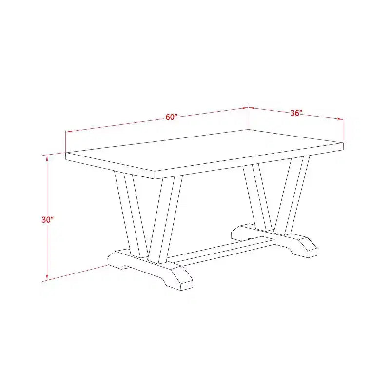 HomeStock Tavolo da Pranzo Rettangolare 6 pz con Finitura Jacobeana Anticata, Piano in Legno Massello, 1 Panca, 4 Sedie