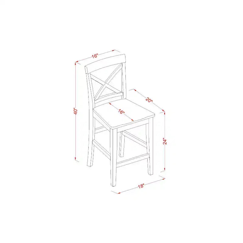 Set tavolo da pranzo altezza bancone - Tavolo e sedie da cucina 3 pezzi - Stile moderno rustico