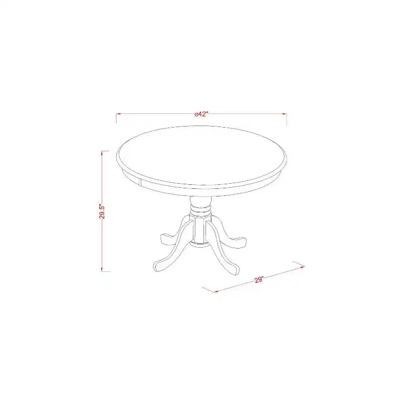 Set da pranzo medievale - Tavolo rotondo e 4 sedie - Mobili da cucina e sala da pranzo