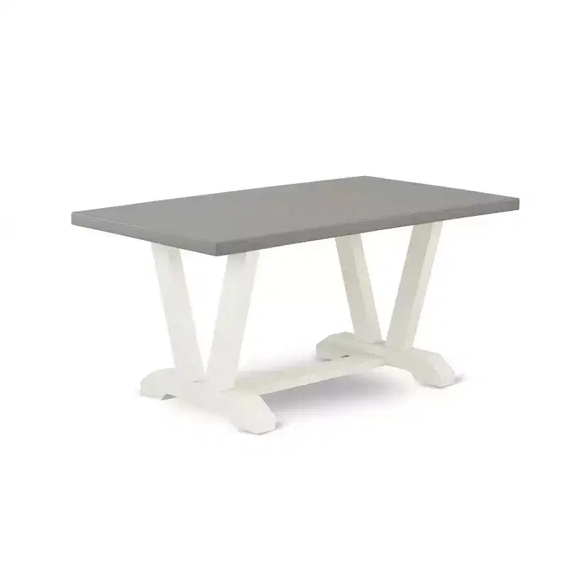 HomeStock Tavolo da Pranzo Rettangolare a 3 Pezzi in Legno Massello con Finitura Rovere Naturale e 2 Panche