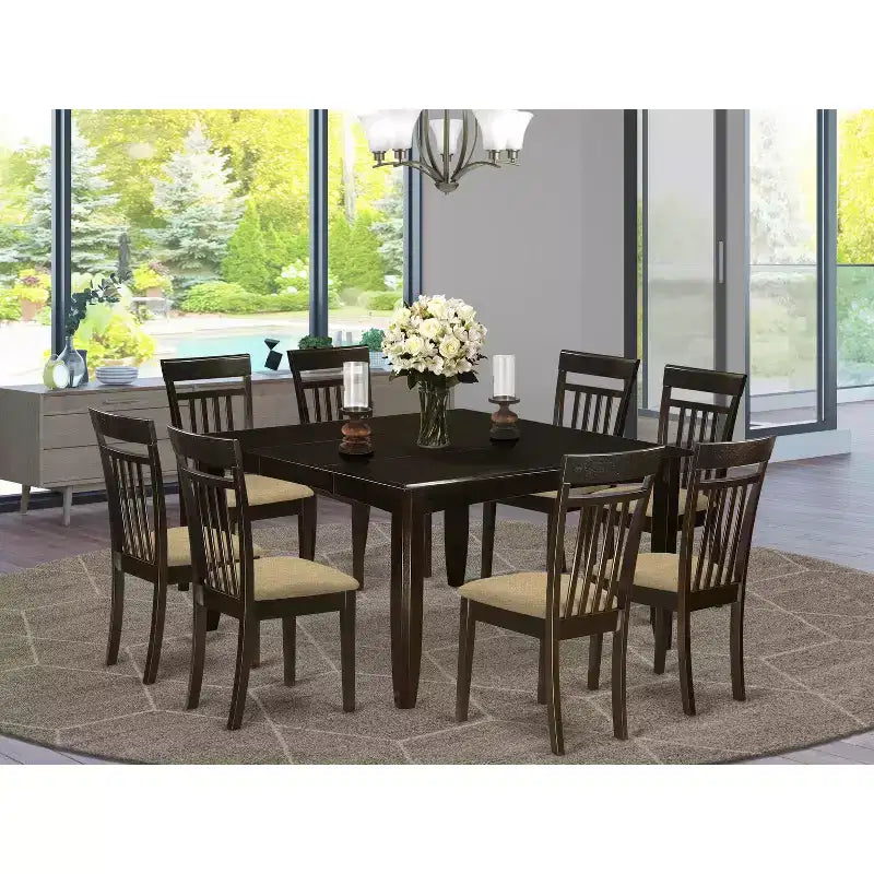 Set da pranzo Boho con 8 sedie - Set tavolo da cucina - Stile rustico moderno