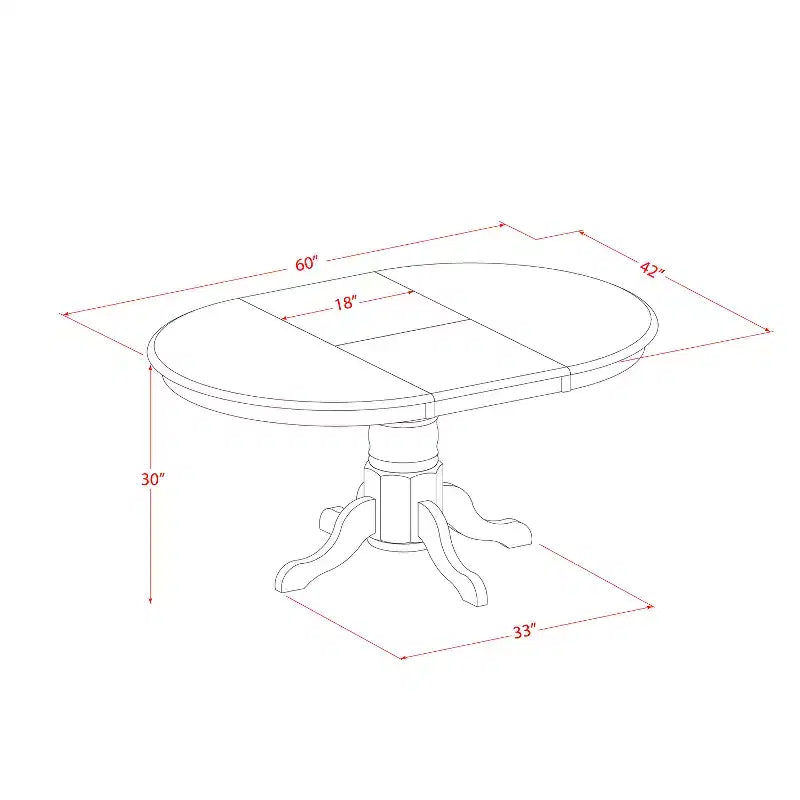 Tavolo da pranzo ovale a 7 pezzi con piano in legno massello finitura marrone sella e 6 sedie con