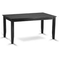 Mid-Century Dining Set - Table & 4 Chairs - 36x60 Inch - Black Finish - Modern Kitchen Furniture