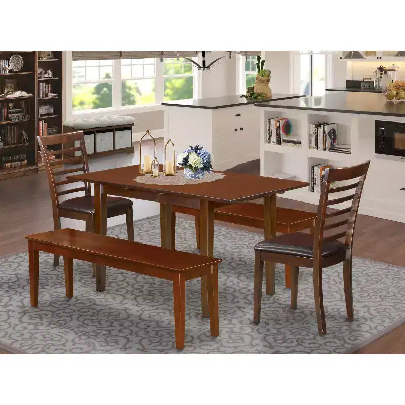 Set da pranzo tavolo con sedie - Design Art Nouveau - Tavolo da cucina allungabile
