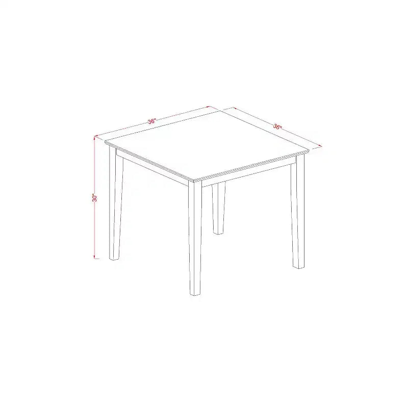 Set Tavolo da Cucina Piccolo - Tavolo da Pranzo Quadrato da 91 cm con 2 Sedie - Set da Pranzo Stile Toscano