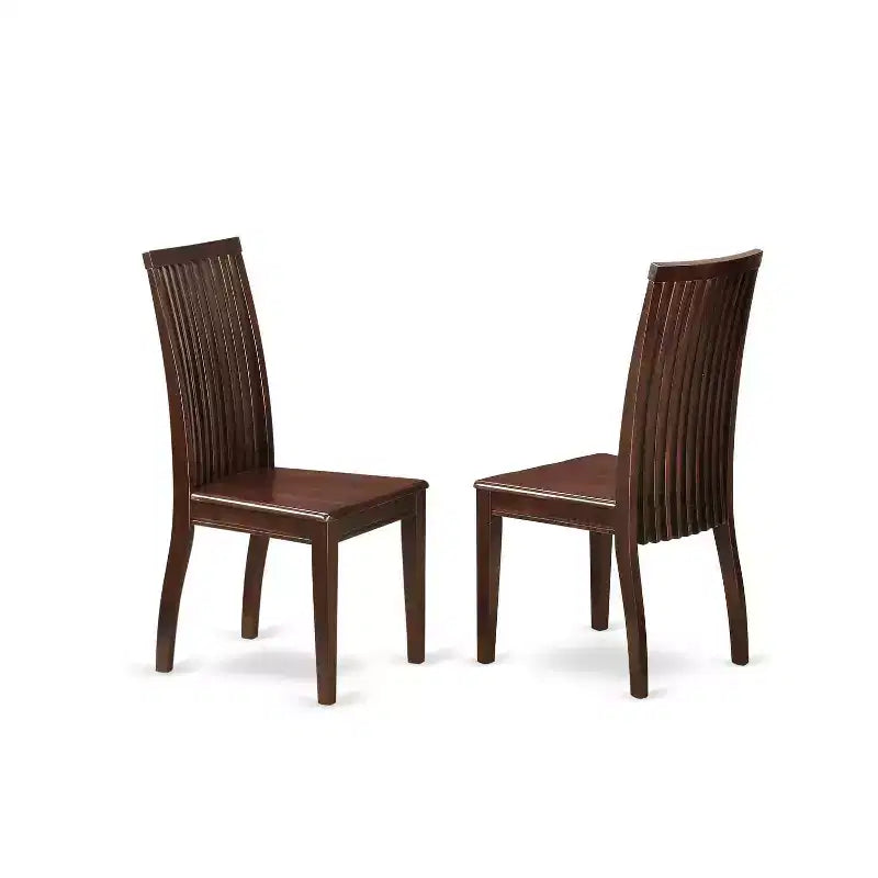 HomeStock set da pranzo da 3 pezzi con piano in legno massello con finitura mogano e tavolo a ribalta