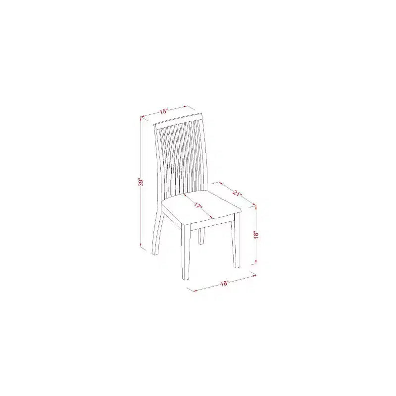 HomeStock set da pranzo da 3 pezzi con piano in legno massello con finitura mogano e tavolo a ribalta