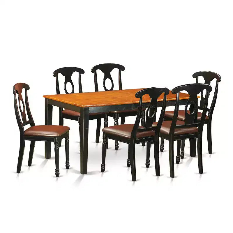 Dining Room Table Set for 8 - Solid Wood Chairs & Table - Cherry Finish - Furniture