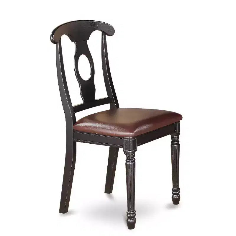 Set tavolo da pranzo per 8 persone - Sedie e tavolo in legno massello - Finitura ciliegio - Mobili