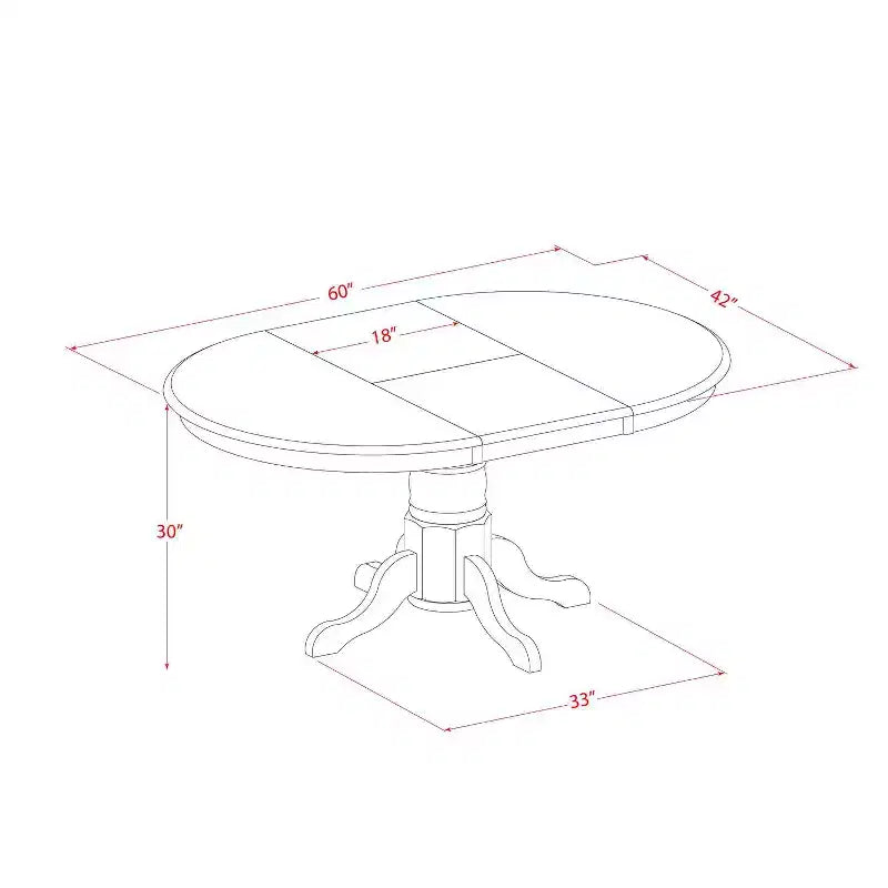 HomeStock Set Tavolo da Pranzo Ovale a 5 Pezzi con Top in Legno Massello Finitura Bianco Lino e 4 Sedie Parson con Prolunga a Farfalla