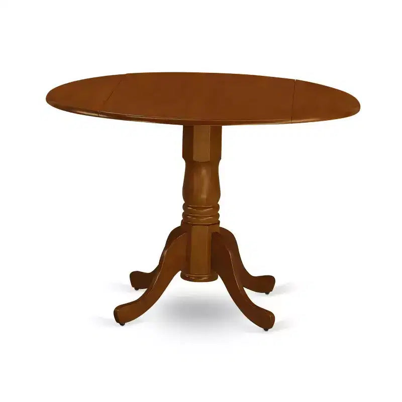 Set da Tavolo da Cucina 5 Pezzi - Tavolo da Pranzo Rotondo e Sedie - Design Rustico - Finitura Ciliegio Nero - 42 Pollici