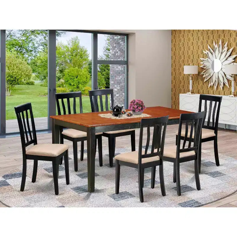 Set da pranzo 7 pezzi - Tavolo e sedie eleganti per cucina, sala da pranzo, casa - Design moderno