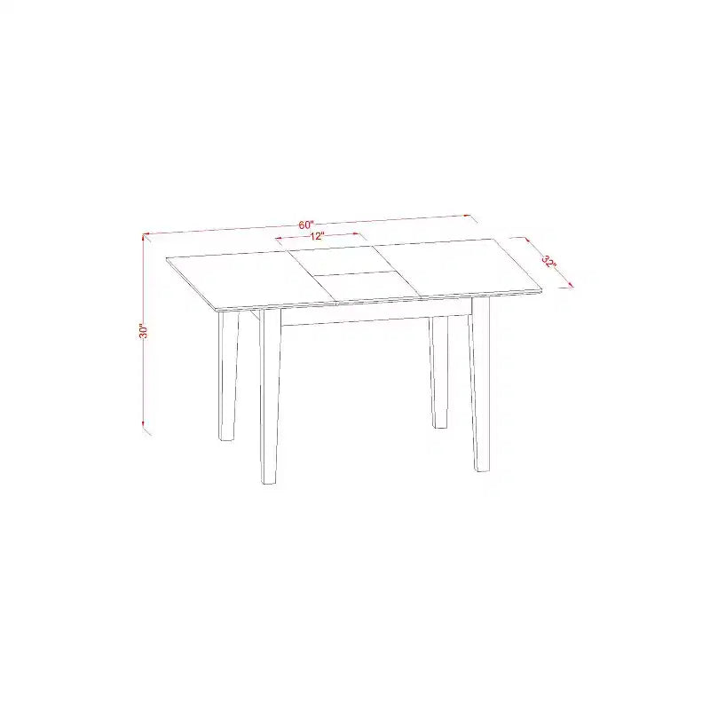 Set da pranzo rettangolare - Set da 5 pezzi tavolo e sedie - Tavolo da cucina rustico stile fattoria
