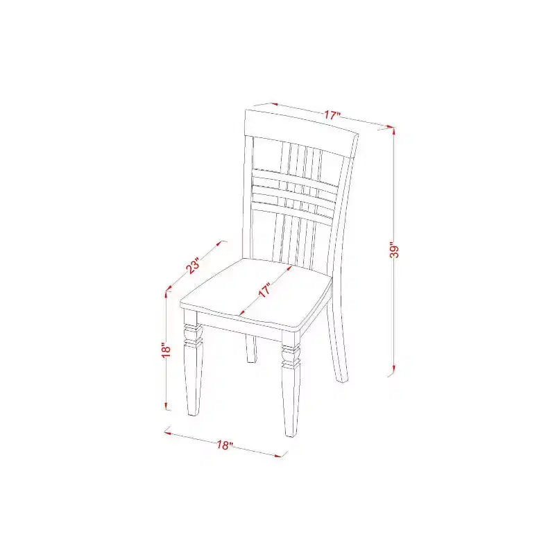 Set da pranzo con tavolo 3 pezzi in legno massello finitura nera e ciliegio