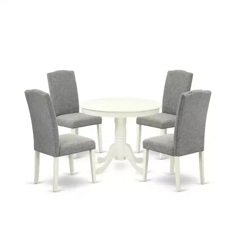 Southwestern Dining Set - 5 Piece Table & Chair Set - Antique Style - 36 Inch Round Table