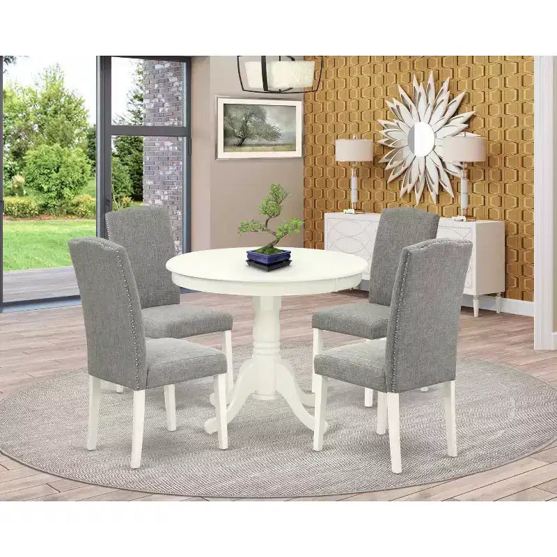 Set da pranzo stile Southwestern - Set tavolo e sedie da 5 pezzi - Stile antico - Tavolo rotondo da 36 pollici