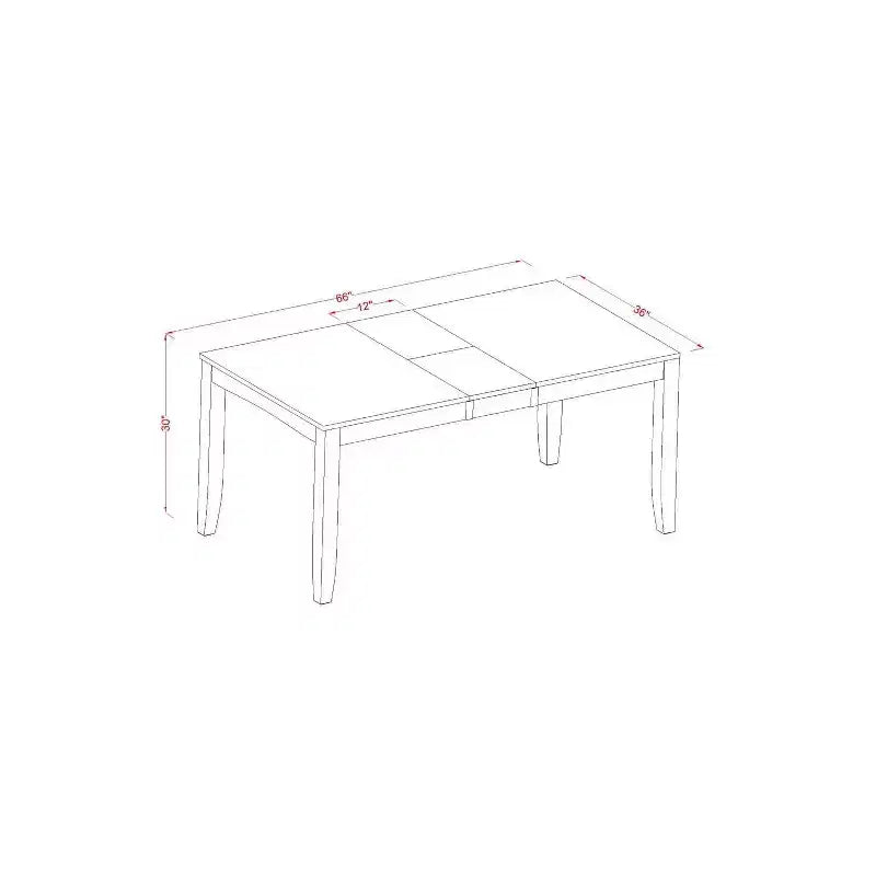 Set da pranzo Art Déco - Set da 9 pezzi con tavolo e sedie da cucina - Tavolo rettangolare 40x78 pollici