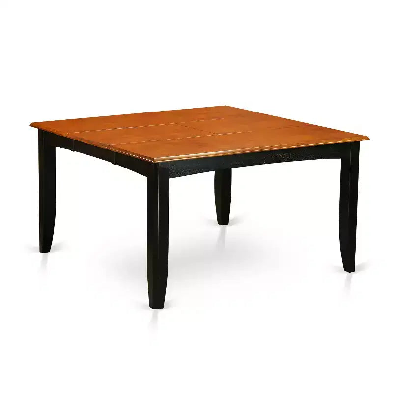 HomeStock 5-Piece Square Black and Cherry Finish Solid Wood Top Dining Table with 4 Chairs