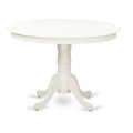Coastal Chic 3 Piece Dining Set - Round Table & 2 Chairs - Linen White Kitchen Table