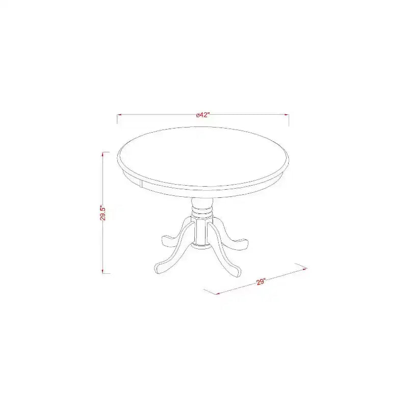 Set da Pranzo 3 Pezzi Coastal Chic - Tavolo Rotondo e 2 Sedie - Tavolo da Cucina Bianco Lino