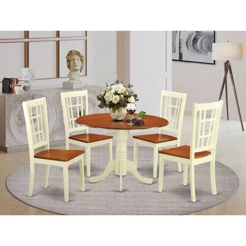 Set tavolo da cucina per 4 persone - Tavolo da pranzo con 4 sedie - Set da pranzo in legno - Mobili per sala da pranzo