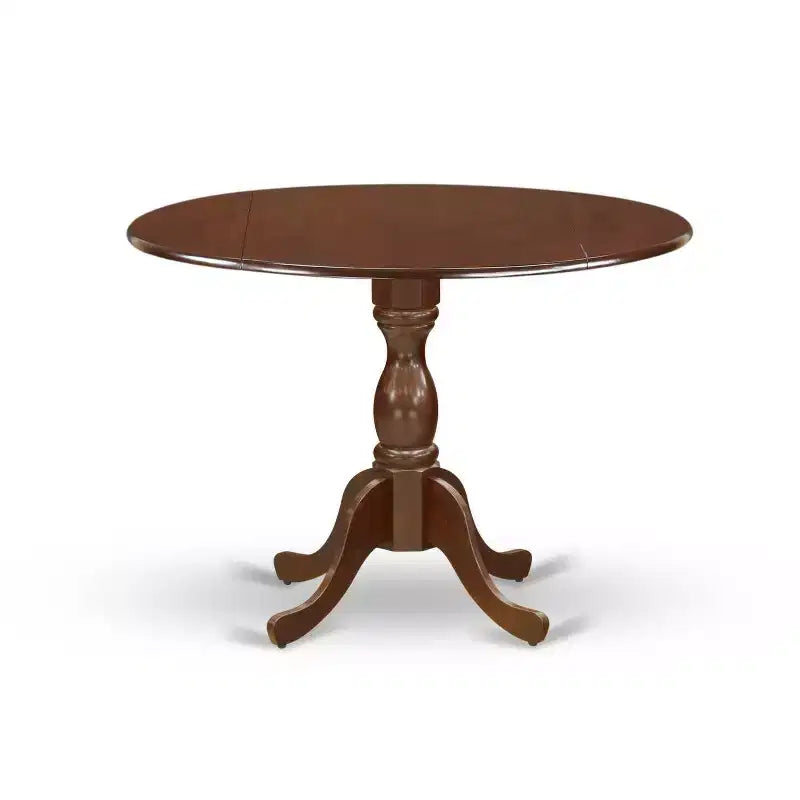 Set sala da pranzo da 3 pezzi con piano in legno massello finitura mogano e schienale alto - Posti a sedere 4