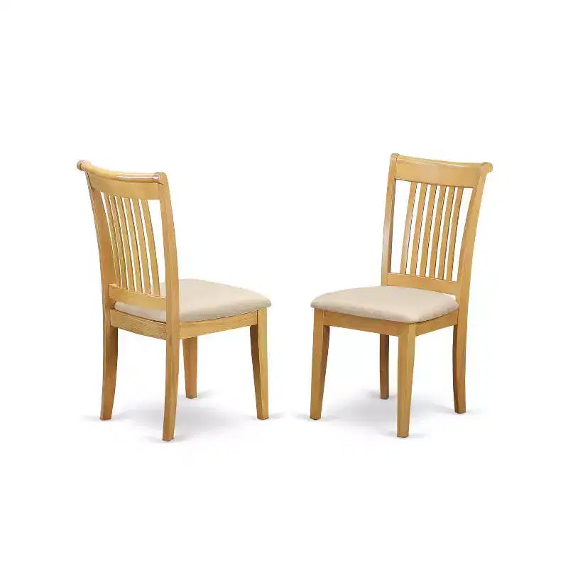 Set da Cucina Tavolo e 2 Sedie - Tavolo Rotondo con 2 Sedie Laterali - Finitura Rovere
