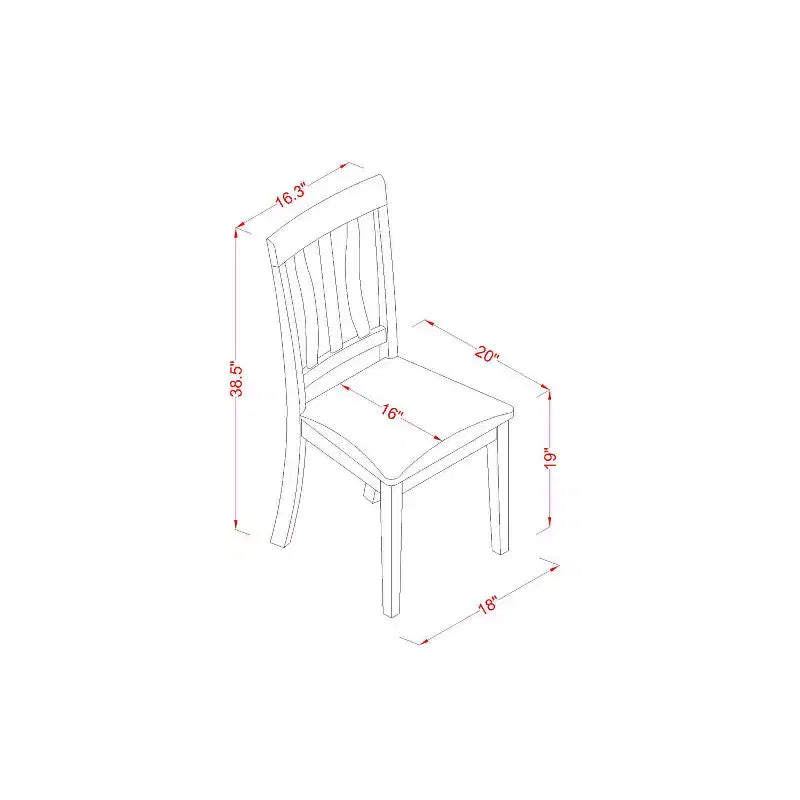 Set da pranzo 7 pezzi - Tavolo da cucina rettangolare e 6 sedie in lino - Finitura Cappuccino