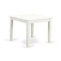 HomeStock 5-Piece Linen White Finish Solid Wood Top - Square Dining Room Set - Seats 4
