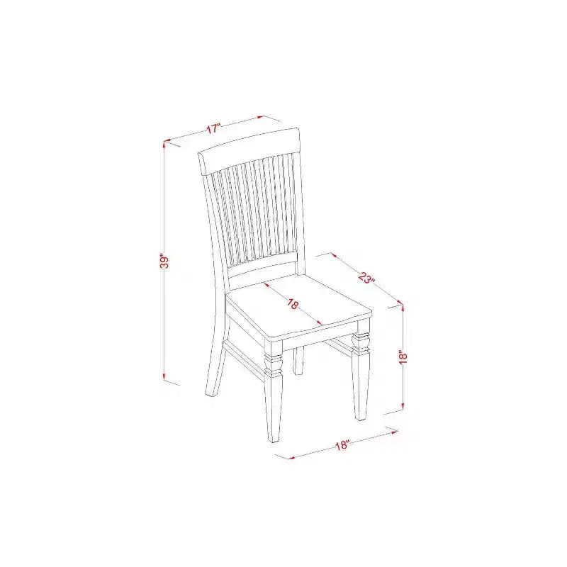HomeStock Set da Pranzo 3 Pezzi con Tavolo in Legno Massello Finitura Nera e Ciliegio