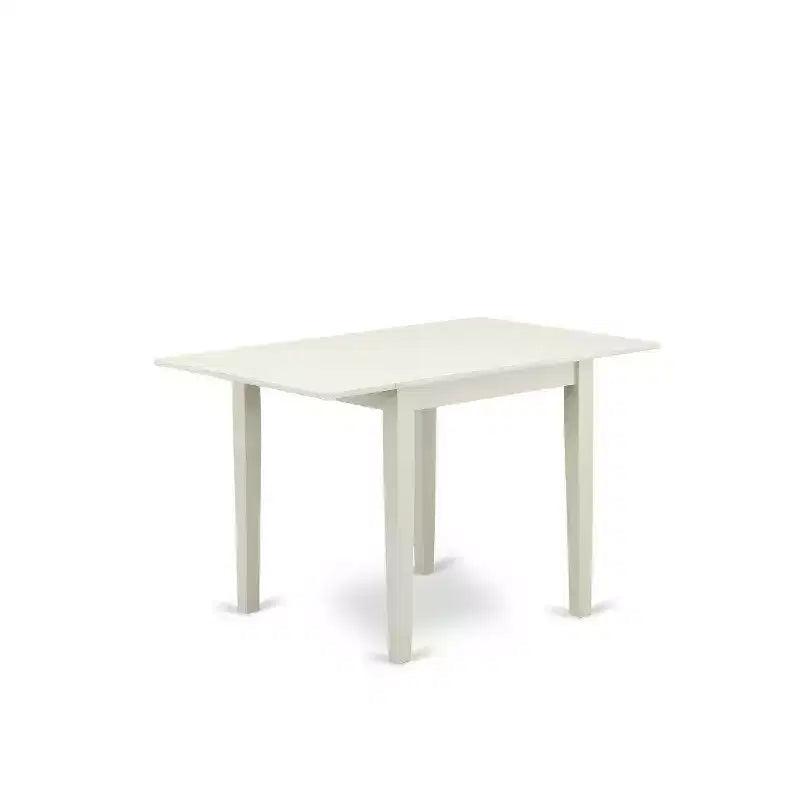 5-Piece Linen White Finish Solid Wood Top Rectangular Dining Room Set (Seats-4)