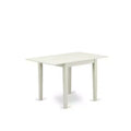 5-Piece Linen White Finish Solid Wood Top Rectangular Dining Room Set (Seats-4)