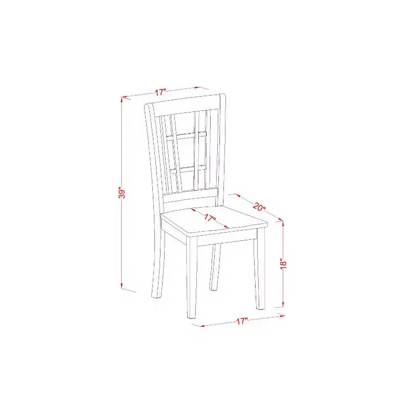 Set tavolo da pranzo retrò - 2 sedie in legno - Tavolo da cucina per piccoli spazi - Revival