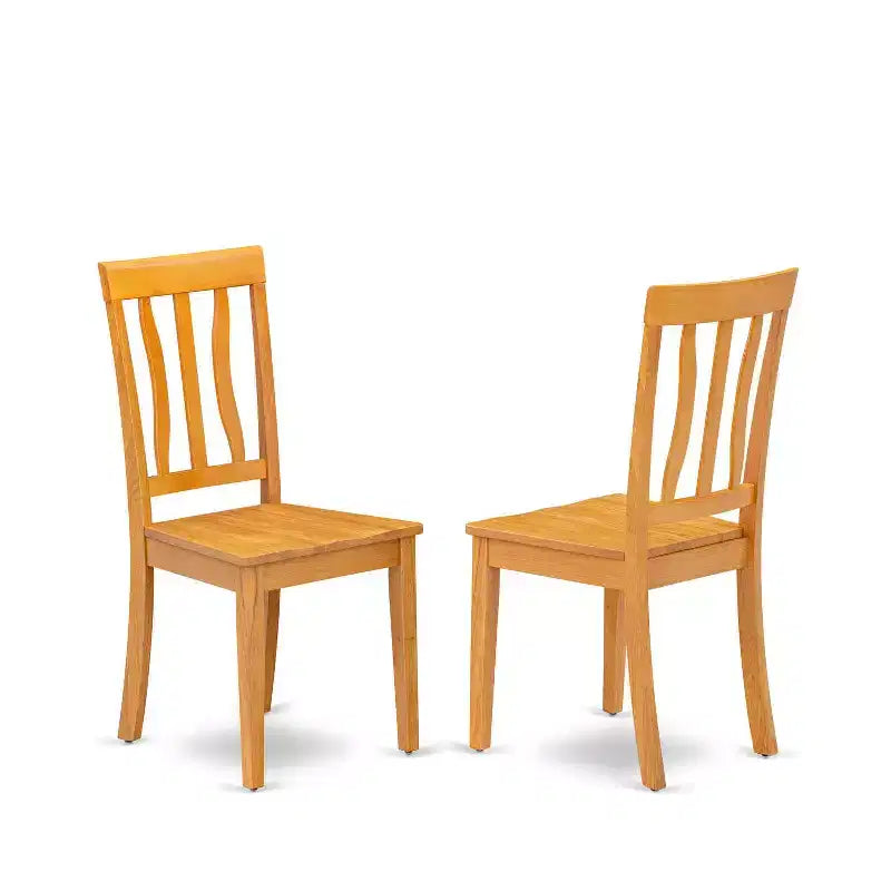 Set tavolo e sedie Mid-Century - Set da pranzo 3 pezzi - Finitura rovere - Tavolo quadrato 36