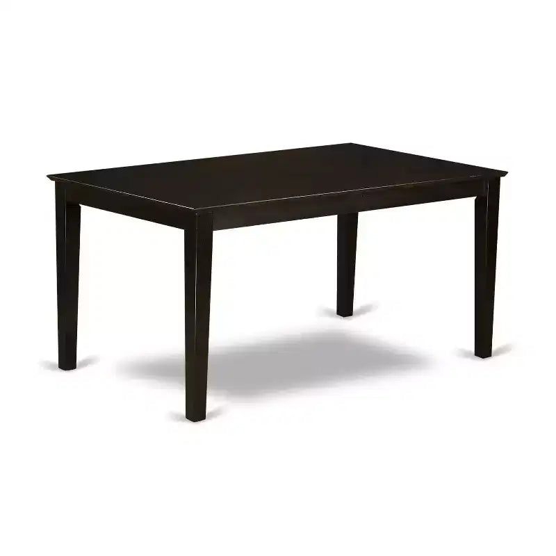 Set Tavolo da Cucina 7 Pezzi Gotico Glamour Tavolo da Pranzo Lino Sedie Blu Gambe Cappuccino