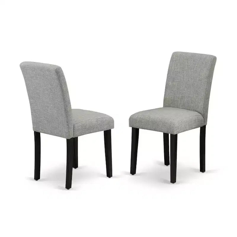 HomeStock Set da Pranzo Rotondo in 3 Pezzi con Finitura Nera in Legno Massello e Ribalte - 4 Posti a Sedere