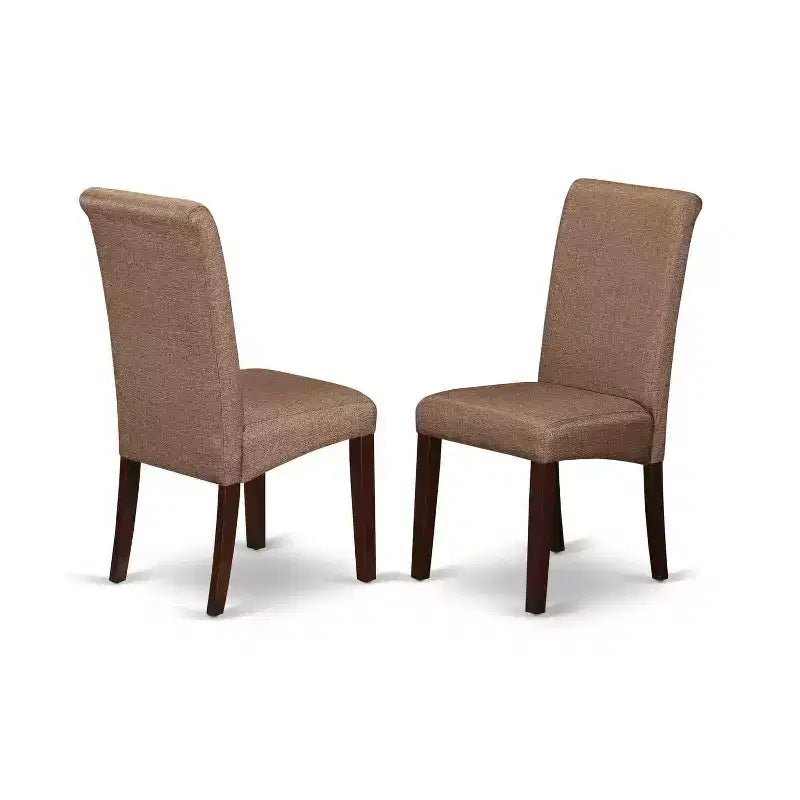 HomeStock Set da Pranzo Rettangolare da 5 Pezzi con Piano in Legno Massello Finitura Mogano con Ribalte - Posti a Sedere per 4