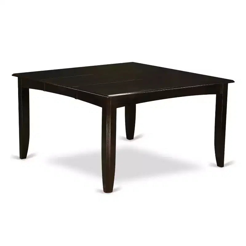 Tavolo da pranzo HomeStock a 5 pezzi, piano in legno massello con finitura cappuccino e 4 sedie