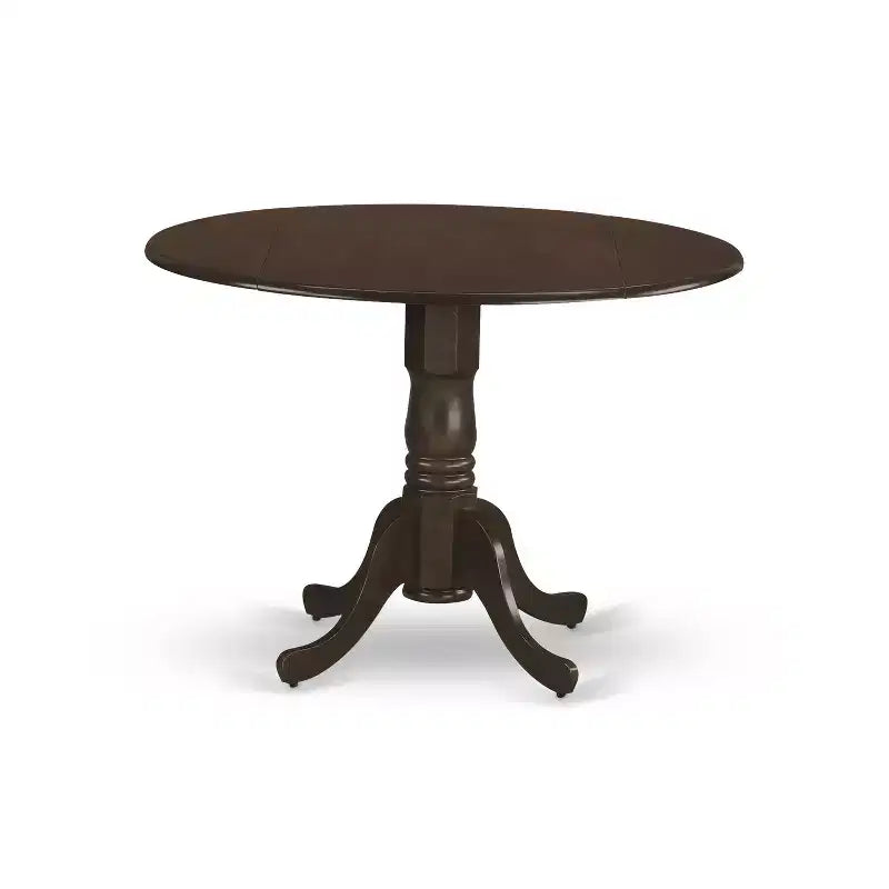 Kitchen Dinette Set - 3 Piece Round Table & Chairs - Small Space Dining Set - Espresso Finish