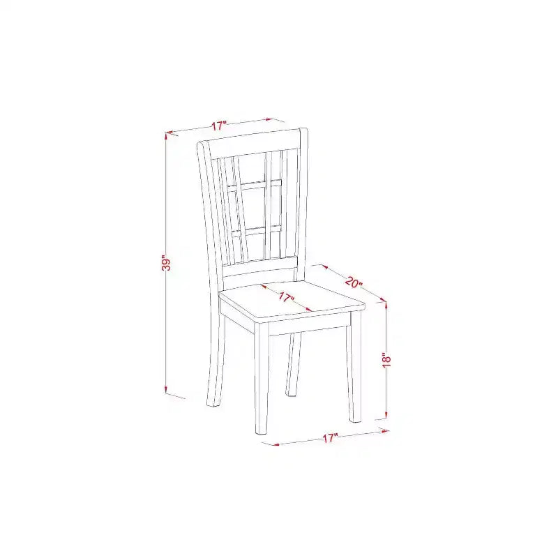 HomeStock Set da Pranzo 3 Pezzi con Tavolo Dropleaf Top in Legno Massello Finitura Buttermilk e Ciliegio